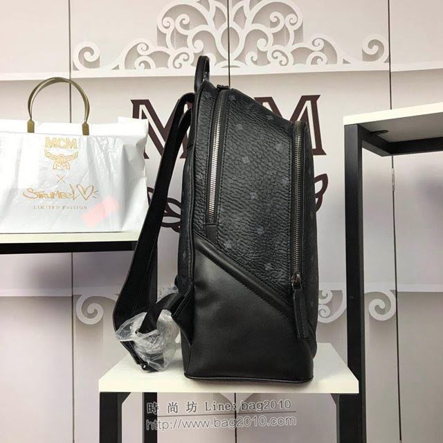 MCM雙肩背包 原單 2118 Duke款雙肩包 經典MCM字母印花塗層帆布 MCM男背包  mdmc1218